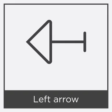 Left arrow icon isolated on white background Free Stock Illustration