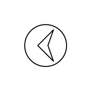Left arrow icon, Left arrow icon vector, in trendy flat style isolated on whi Stock Illustration