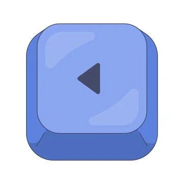 Left arrow key modern keyboard button Illustrazione stock