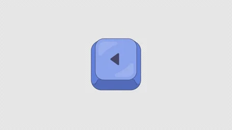 Left arrow keyboard key button animation Stock Footage 332273595