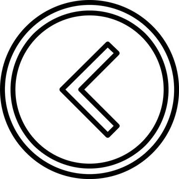 Left Arrow Line Icon Design Stock Illustration
