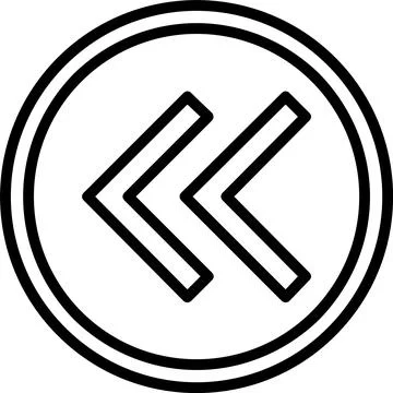 Left Arrow Line Icon Design Stock Illustration
