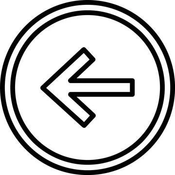 Left Arrow Line Icon Design Stock Illustration
