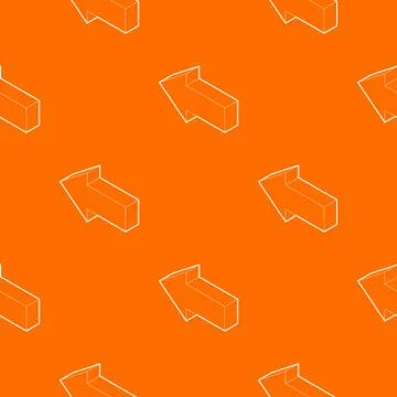Left arrow pattern vector orange Illustrazione stock