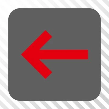 Left Arrow Rounded Square Button Illustrazione stock