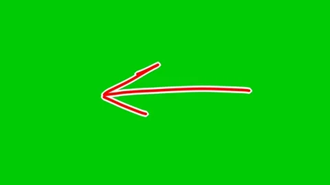 Left Arrow sign symbol animation motion graphics on green screen background Stock Footage 305586071