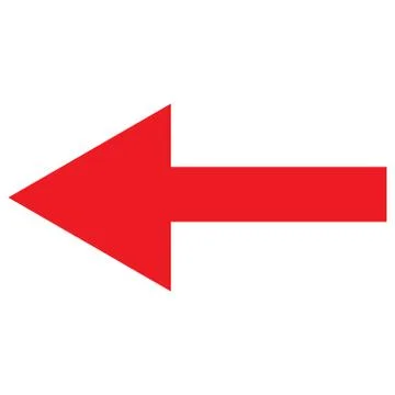 Left arrow symbol icon vector illustration graphics design. Backward,Left move Stock Illustration