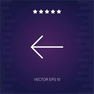 Left arrow vector icon Stock Illustration