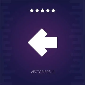 Left arrow vector icon Stock Illustration