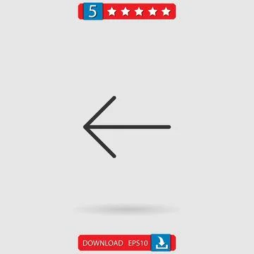 Left arrow vector icon Stock Illustration