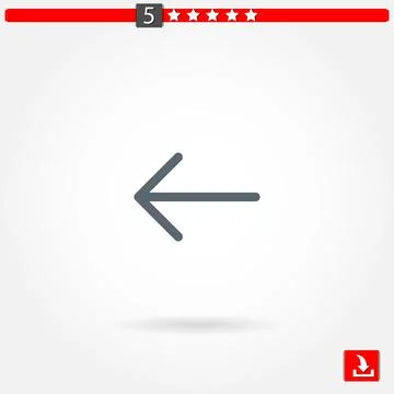 Left arrow vector icon Stock Illustration