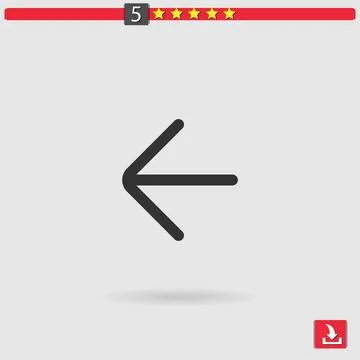 Left arrow vector icon Stock Illustration