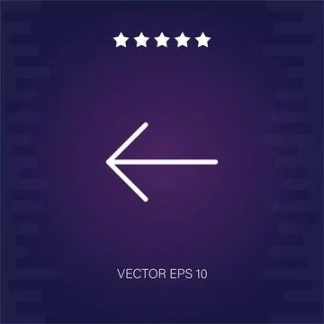 Left arrow vector icon Stock Illustration