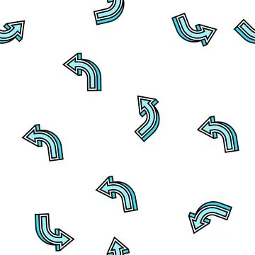 Left arrow vector seamless pattern Stock Illustration