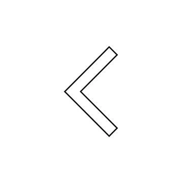 Left Chevron Arrow Line Stock Illustration