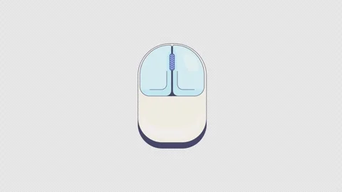 Left click computer mouse button animation Stock Footage 332273599