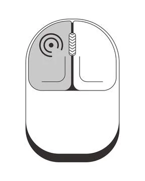 Left click grayscale computer mouse 스톡 일러스트