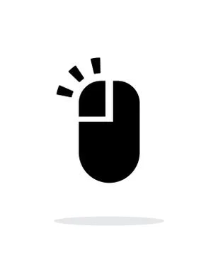 Left click mouse icon on white background. 스톡 일러스트