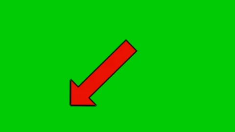 Left corner pointing arrow on green screen animation motion graphics Stock Footage 331577153