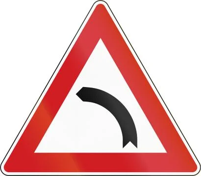 Left Curve in The Czech Republic Stock Illustration