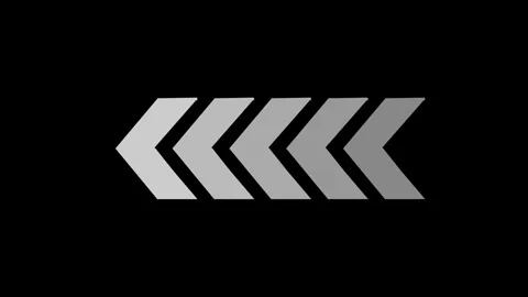 Left-directional arrow loop animation. black background. Stock Footage 336977896
