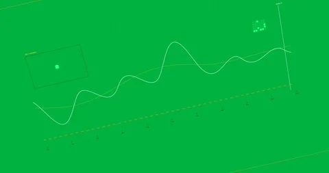 Left dot sending white wave moving right marker tracking peaks monitoring Stock Footage 327352361