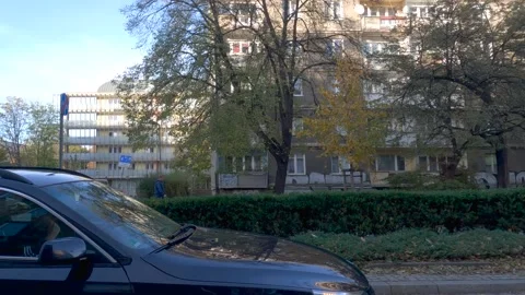 LEFT - Driver side driving plate - Wroclaw, Poland. polandwroclaw0002 Stock Footage 163803675
