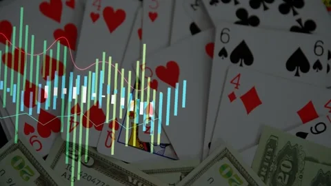 Left equalizer starting and spreading over cards and cash, visualizing rising Stock Footage 329454660