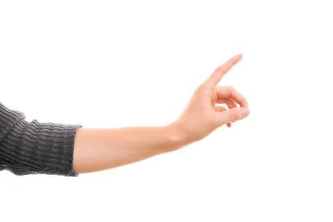 Left female hand gesturing Stock Photos