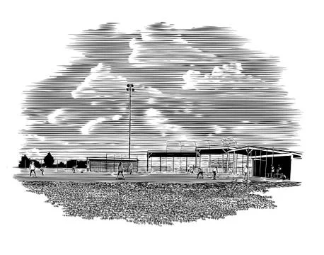 Left Field Stock Illustration