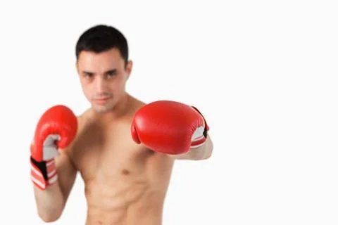 Left fist attacking Stock Photos