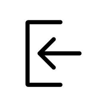 Left flat icon illustration Stock Illustration