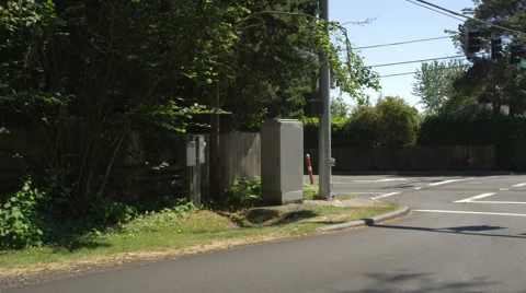 Left Front Three Quarter view of a Driving Plate: Car traveling on SW Mayfield Stock Footage 59322787