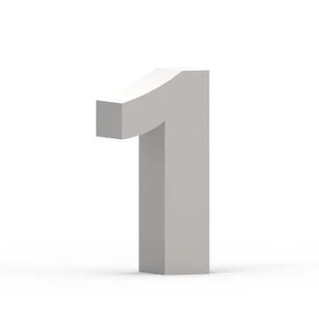 Left grey number 1 Stock Illustration
