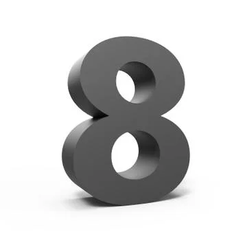 Left grey number 8 Stock Illustration