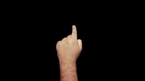 Left Hand 1 finger 2 fingers Roll Down Up Touchscreen Gesture MATTE 2 in 1 Stock Footage 8911914