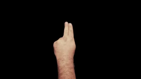 Left Hand 2 fingers 1 click Touchscreen Gesture with MATTE 스톡 동영상 8911799