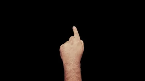 Left Hand Drag to RL 1 finger 2 fingers Touchscreen Gesture with MATTE 4 in 1 Stock Footage 8911918