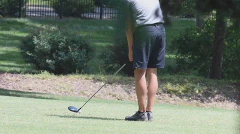 Left hand golfer Stock Footage 67523207