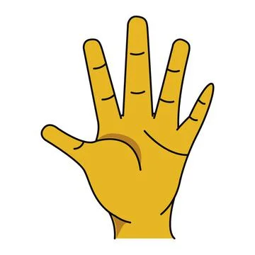 Left hand open 스톡 일러스트