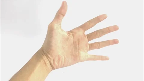 Left Hand Opens and Closes Continuously Stock Footage 296566146