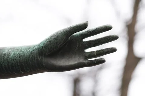 Left hand of a statue Stock Photos