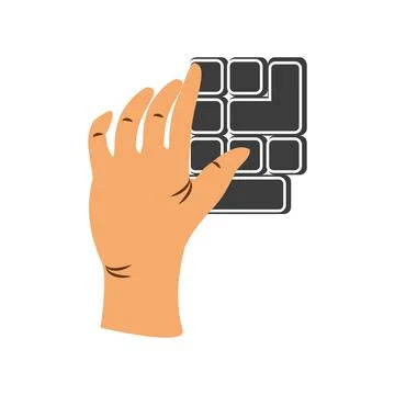 Left hand using keyboard Stock Illustration
