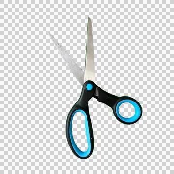 Left Handed Scissors Open Isolated on Transparent Background Photos