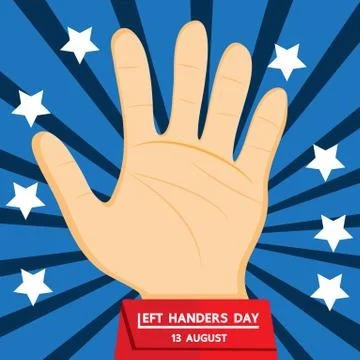 Left handers day. Stock Illustration
