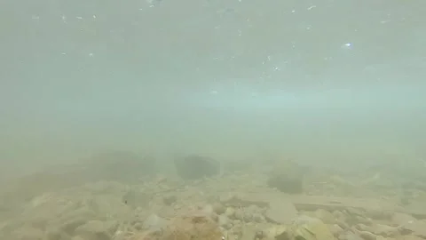 Left horizontal pan under river normal speed Stock Footage 152357854