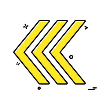 Left icon design vector Stock Illustration