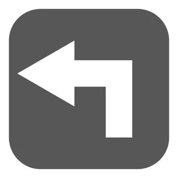 The left icon. Direction and arrow, navigation symbol. Flat Stock Illustration