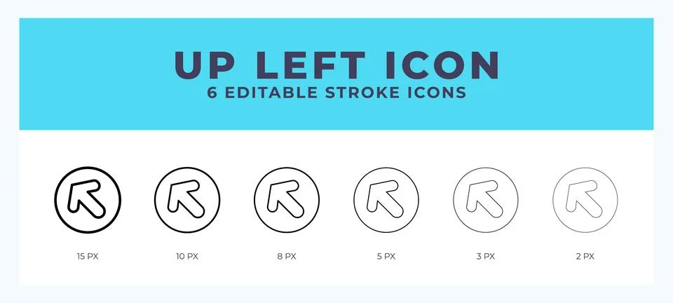 Up left line icon. High quality icon symbol for web design. App Stock Illustration