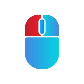 Left mouse button click. Active button left click demonstration Stock Illustration